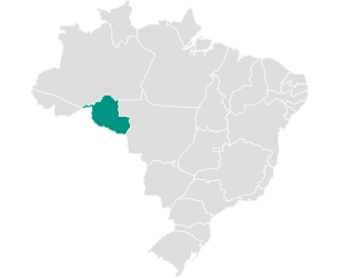 Mapa do estado de rondônia do brasil