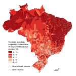 PORCENTAGEM DA POPULAÇÃO COM RENDA DE ATÉ TRÊS SALÁRIOS MÍNIMOS POR COMARCA