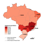 RAZÃO ENTRE HABITANTES COM RENDA DE ATÉ TRÊS SM E DEFENSORES(AS) PÚBLICOS(AS) FEDERAIS